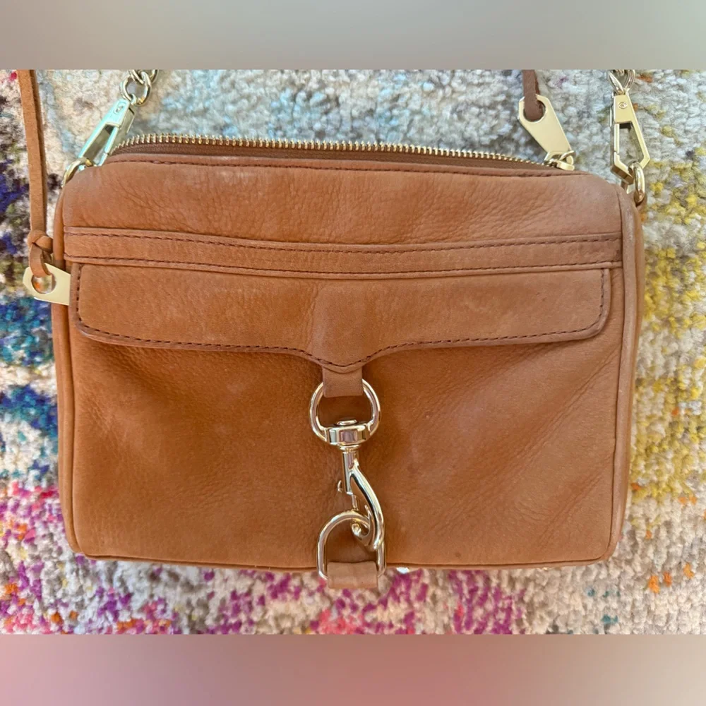Rebecca Minkoff brown crossbody bag gold hardware - Picture 4 of 5